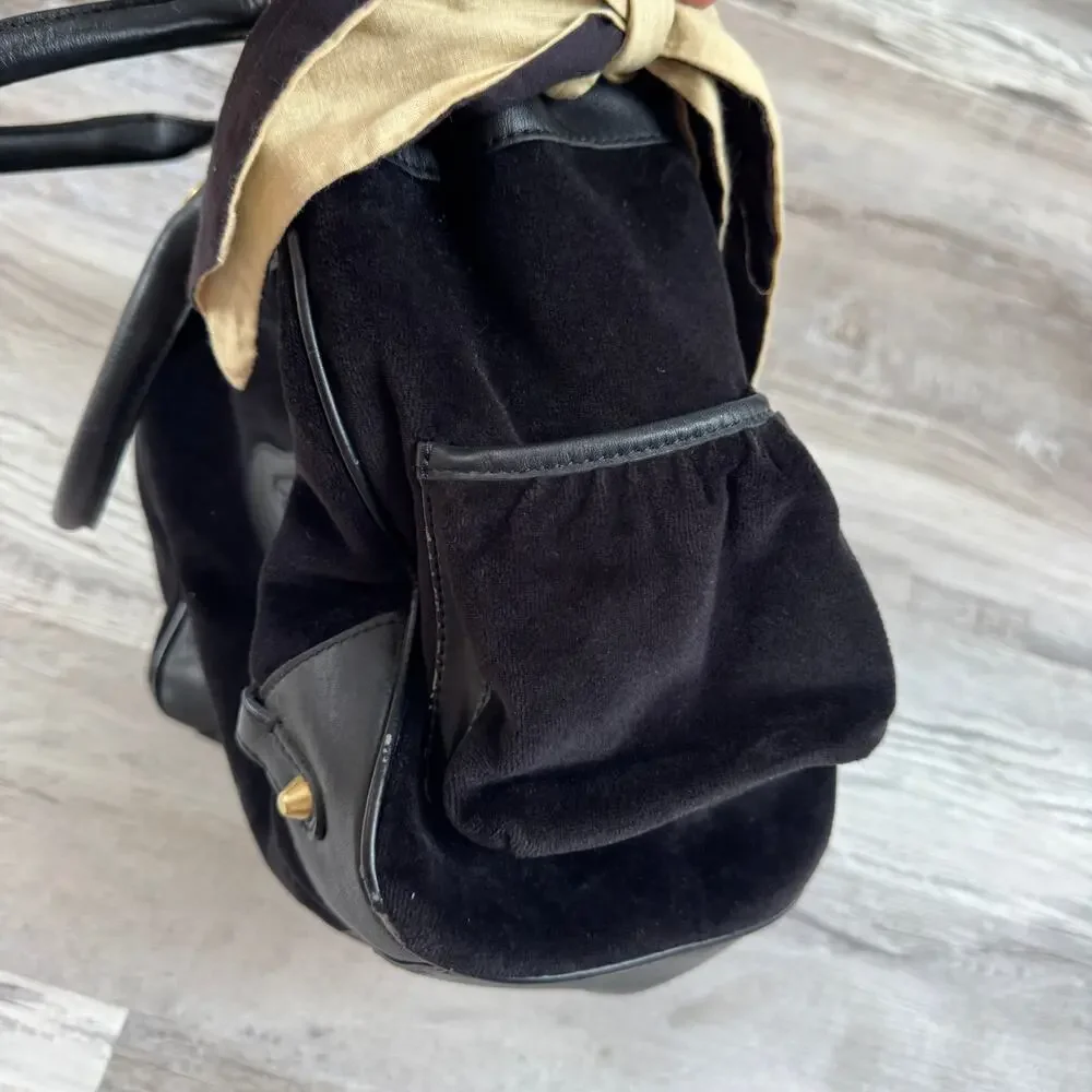 Vintage 2002 Juicy Couture Y2K RARE Velour Daydreamer Tote Bag Scottie Charm - Picture 8 of 16